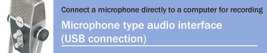 Microphone type audio interface