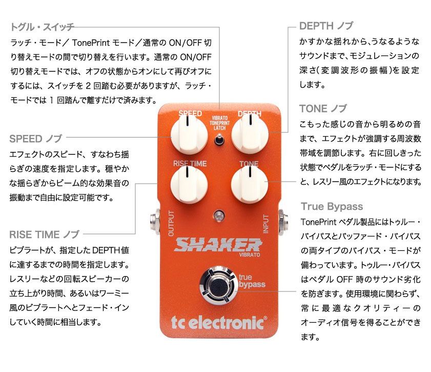 TC ELECTRONIC Shaker Vibrato 図解1