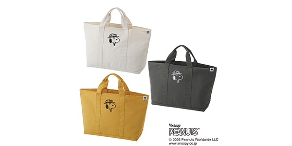 LOGOS ( ロゴス )  / SNOOPY トートバッグ　オフホワイト画像6