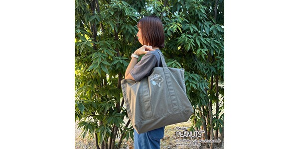 LOGOS ( ロゴス )  / SNOOPY トートバッグ　チャコールグレー画像5