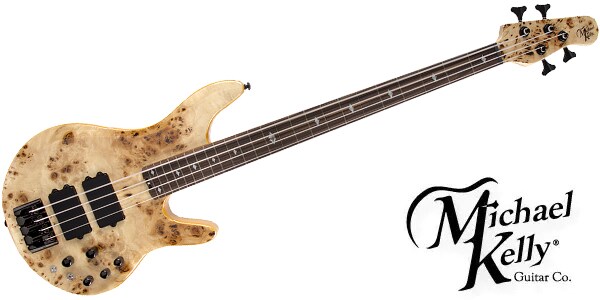 Michael Kelly Guitars ( マイケルケリーギターズ )  / Ele Bass Pinnacle 4 Burl top Nat fretless