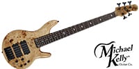 Michael Kelly Guitars / Ele Bass Pinnacle 5 Burl top