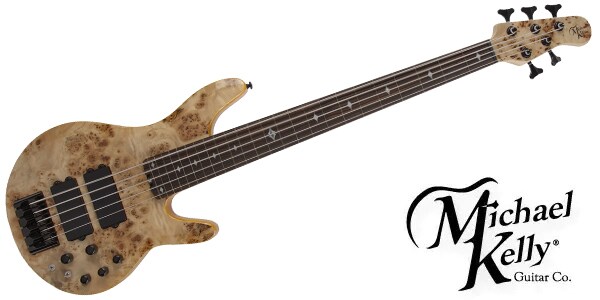 Michael Kelly Guitars ( マイケルケリーギターズ )  / Ele Bass Pinnacle 5 Burl top Nat Fretless