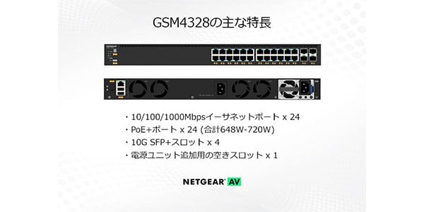 NETGEAR ( ネットギアー )  / ProAV対応 M4350シリーズ (GSM4328)画像5
