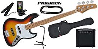 PLAYTECH / JB480 Sunburst エレキベース 初心者入門セット