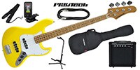 PLAYTECH / JB480 Yellow エレキベース 初心者入門セット