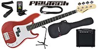 PLAYTECH / PB450 Metallic Red エレキベース 初心者入門セット