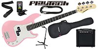 PLAYTECH / PB450 Pink エレキベース 初心者入門セット