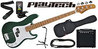 PLAYTECH / PB480 Green エレキベース 初心者入門セット