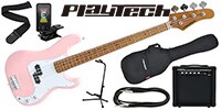 PLAYTECH / PB480 Pink エレキベース 初心者入門セット