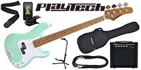 PLAYTECH / PB480 Sonic Blue エレキベース 初心者入門セット