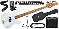 PLAYTECH / PB480 White エレキベース 初心者入門セット
