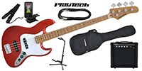 PLAYTECH / JB480 Metallic Red エレキベース 初心者入門セット