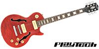 PLAYTECH / LP-500 PREMIUM F-Hole Quilt top P-90 Transparent Red