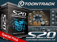 TOONTRACKのドラム音源「Superior Drummer 2.0」が期間限定特価に！