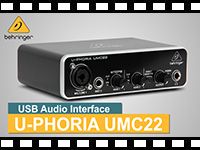 BEHRINGER USB接続オーディオインターフェイス UMC22の動画をアップしました。