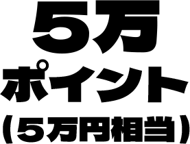 5万ポイント（5万円相当）