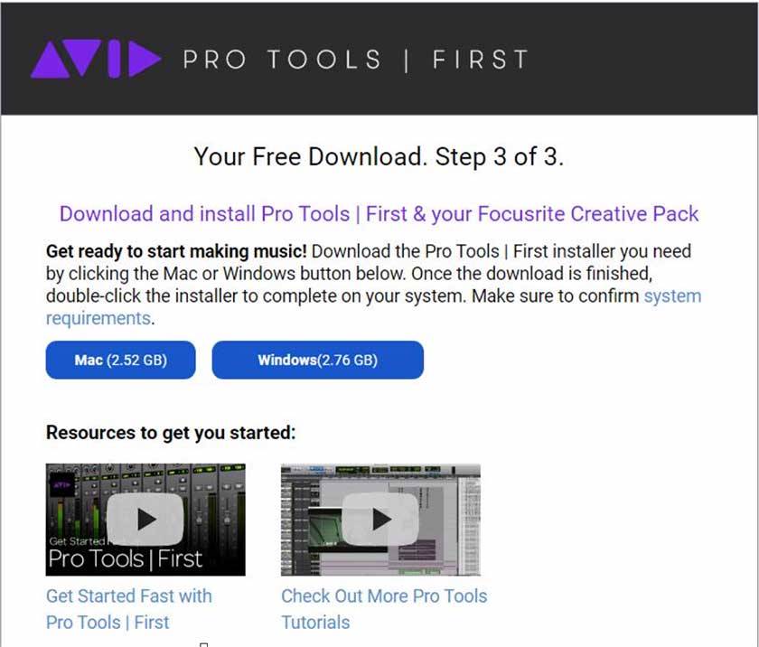 pro tools system req