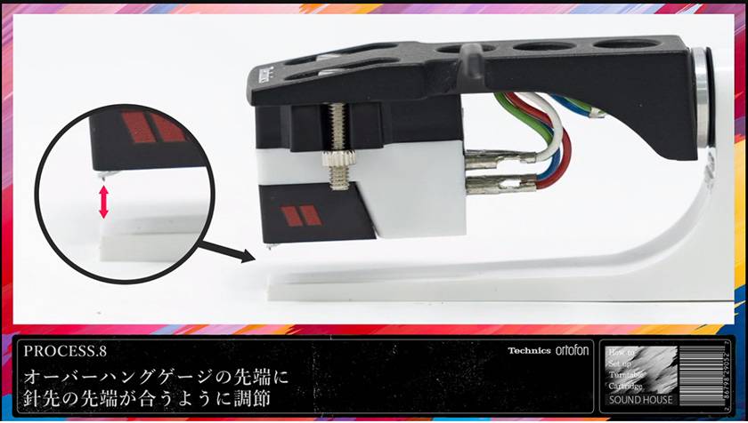 PROCESS.8 レコード針の固定位置を調節(オーバーハング調整)