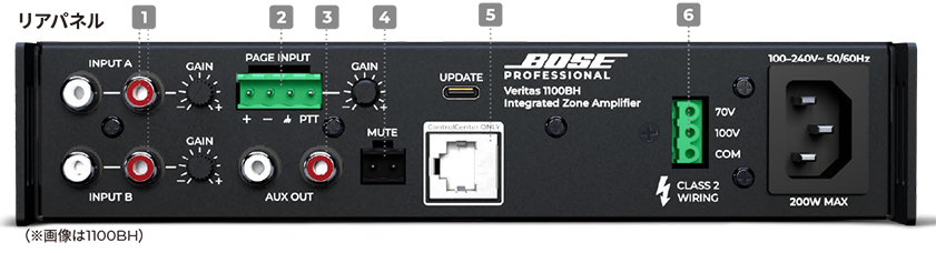 BOSE Veritas 1100BH リアパネル