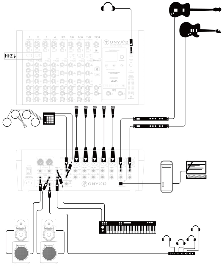接続図 -  Typical Recording System