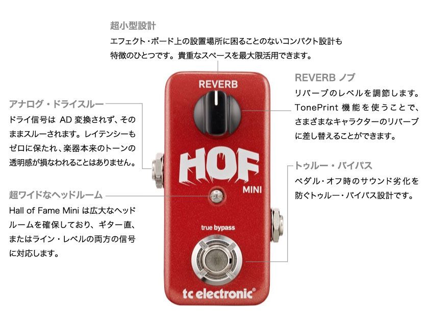 TC ELECTRONIC HOF Mini Reverb 図解1