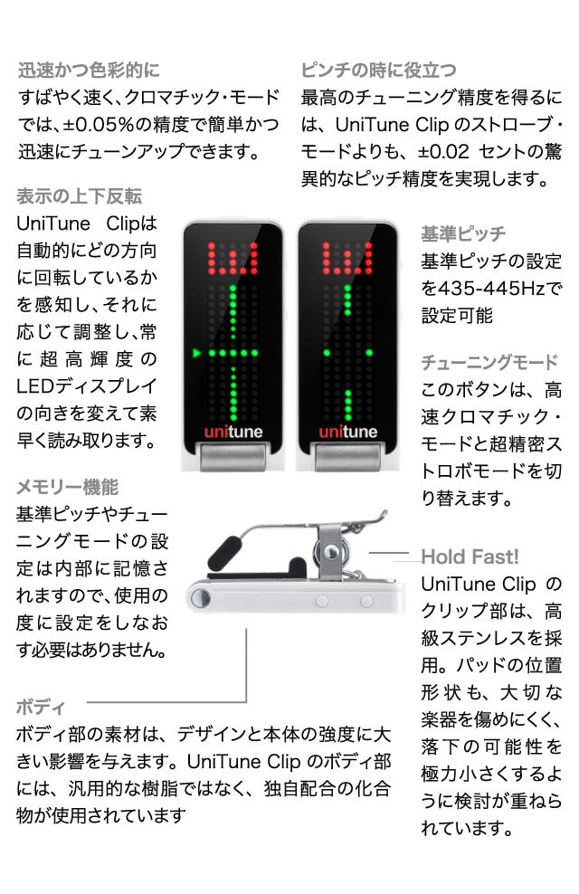 TC ELECTRONIC ( ティーシーエレクトロニック ) UniTune Clip クリップ