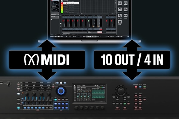 USB MIDI 2.0とAUDIOインターフェース機能説明画像