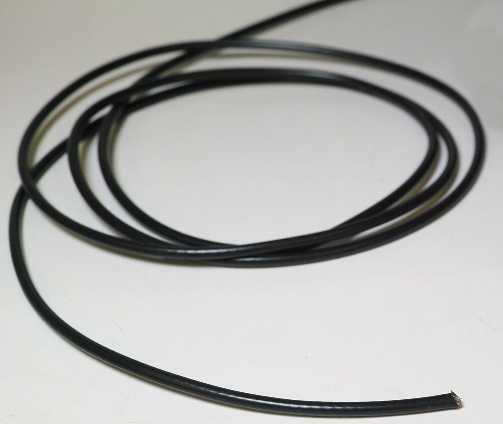 /Solderless Cable Black 1m (1/4