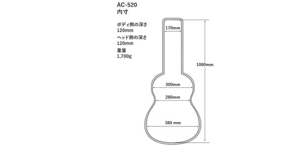 AAA / AC-520BE エレキギター用ケース画像2