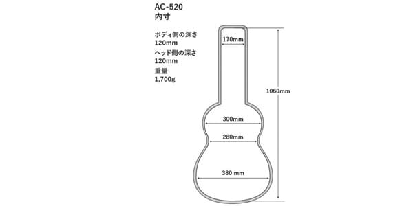 AAA / AC-520RD エレキギター用ケース画像2