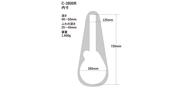 AAA / C-3800R F Style Mandolin Case画像3