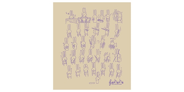 ahaha / ahaha x ゆかてふ 吹奏楽部あるあるクロス クリーム/ラベンダー