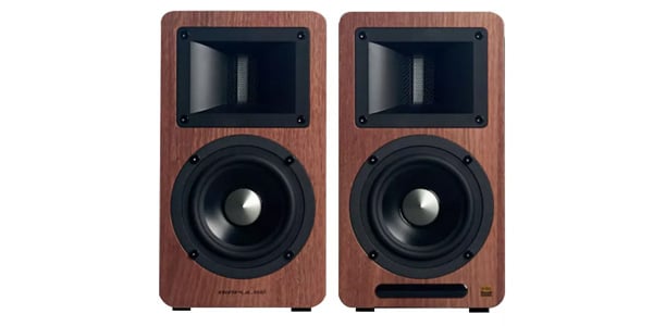 AIRPULSE / A80 Walnut high resolution compatible active speaker pair画像2