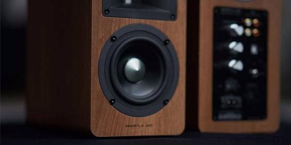 AIRPULSE / A80 Walnut high resolution compatible active speaker pair画像3