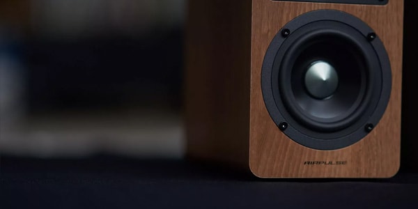 AIRPULSE / A80 Walnut high resolution compatible active speaker pair画像4