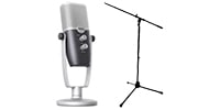AKG / Ara USB Microphone + MSB/BLACK Boom Microphone Stand Set