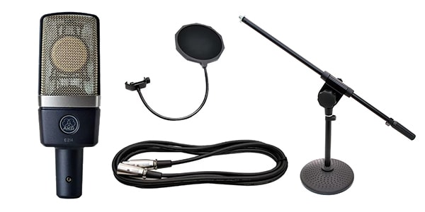 AKG ( アーカーゲー )  / C214 ショートマイクスタンド・ポップフィルターセット
