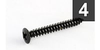  GS-3005-003 Pack of 4 Black Short Neck Plate Screws