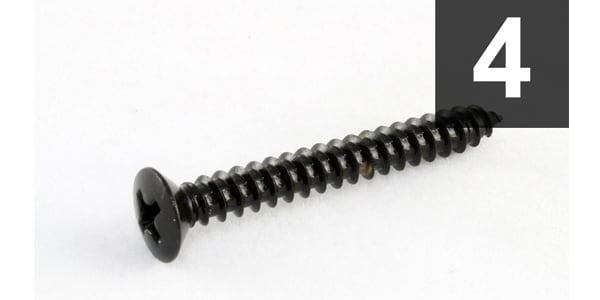 /GS-3005-003 Pack of 4 Black Short Neck Plate Screws