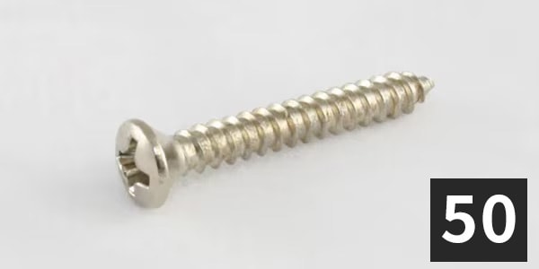 ALLPARTS / GS-3363-B01 Bridge mounting screws, Nickel (50本セット)