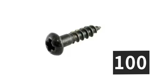 ALLPARTS ( オールパーツ )  / GS-3376-B03 Small Tuner Screws, Black (100個セット)