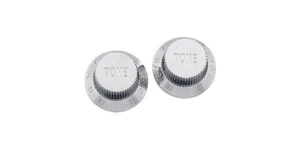 /PK-0153-010 Set of 2 Chrome Plastic Tone Knobs