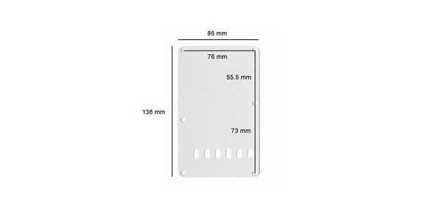 ALLPARTS / PG-0576-025 White Tremolo Backplate 画像2