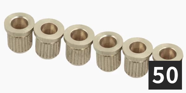 ALLPARTS ( オールパーツ )  / AP-0087-B01 String Ferrules, Nickel (50個セット)
