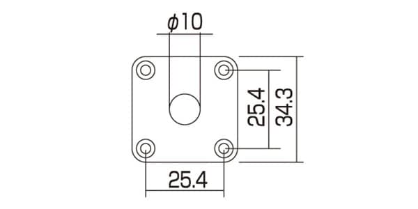 ALLPARTS / AP-0633-001 Nickel Metal Jackplate 画像2
