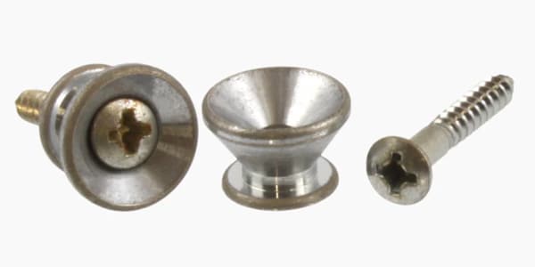 ALLPARTS / AP-0670-007 Aged Chrome Strap Buttons Set of 2