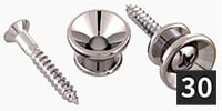 ALLPARTS / AP-0670-B01 Strap Buttons, Nickel (30個セット)