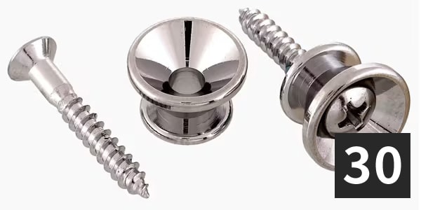 ALLPARTS ( オールパーツ )  / AP-0670-B01 Strap Buttons, Nickel (30個セット)