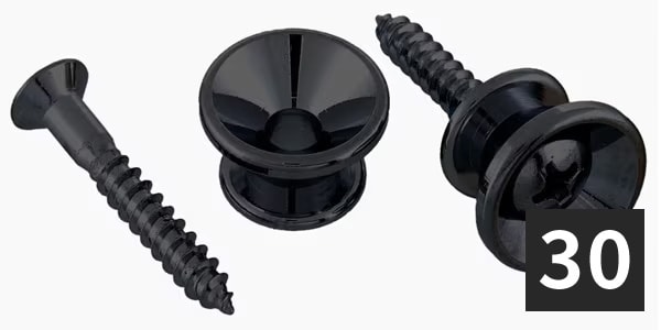 ALLPARTS ( オールパーツ )  / AP-0670-B03 Strap Buttons, Black(30個セット)